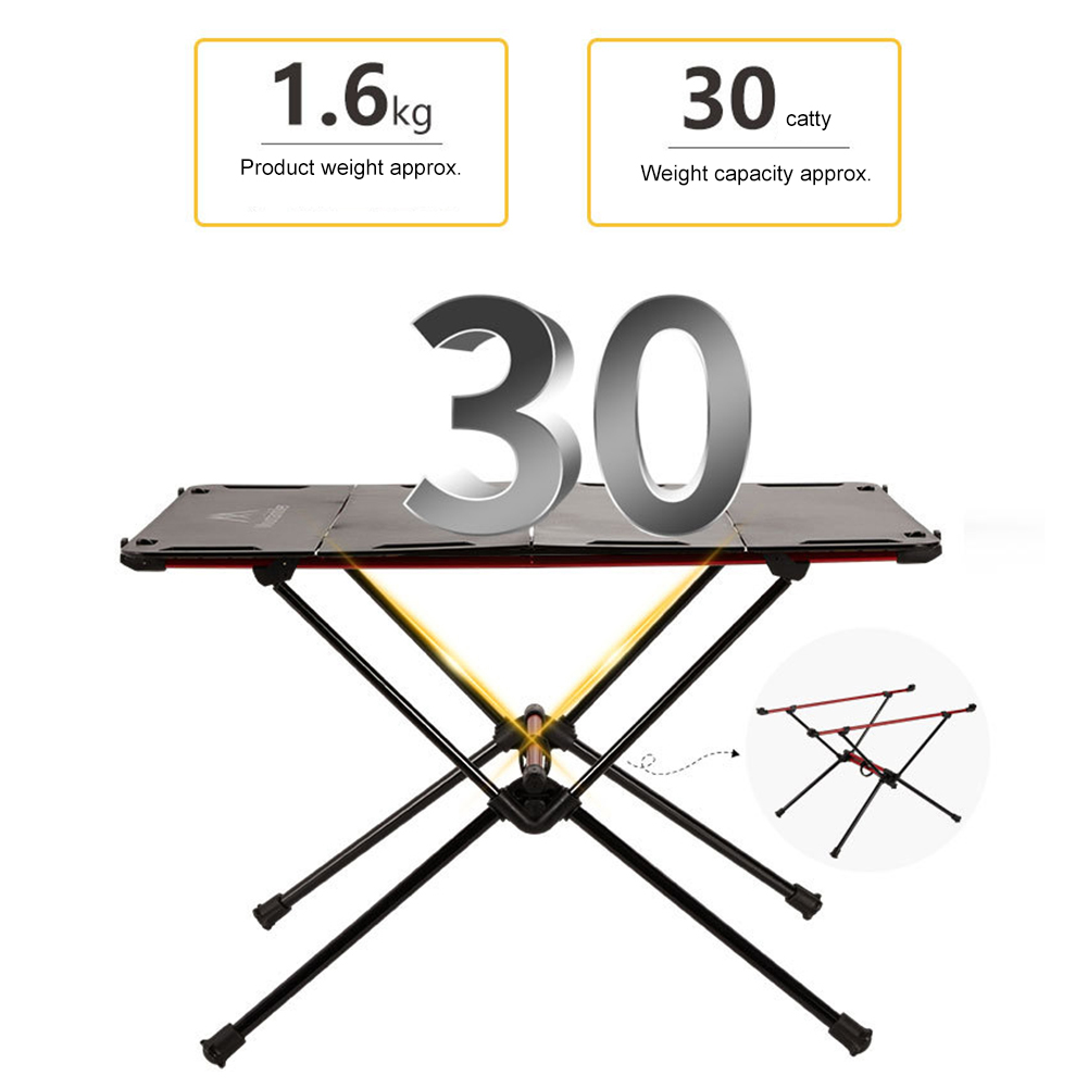 Camping Cooking Table - โต๊ะพับสำหรับตั้งแคมป์ น้ำหนักเบา โต๊ะพับสำหรับกิจกรรมกลางแจ้ง โต๊ะพับอลูมิเนียมอัลลอยด์อเนกประสงค์ สำหรับชายหาด ปิ้งย่าง