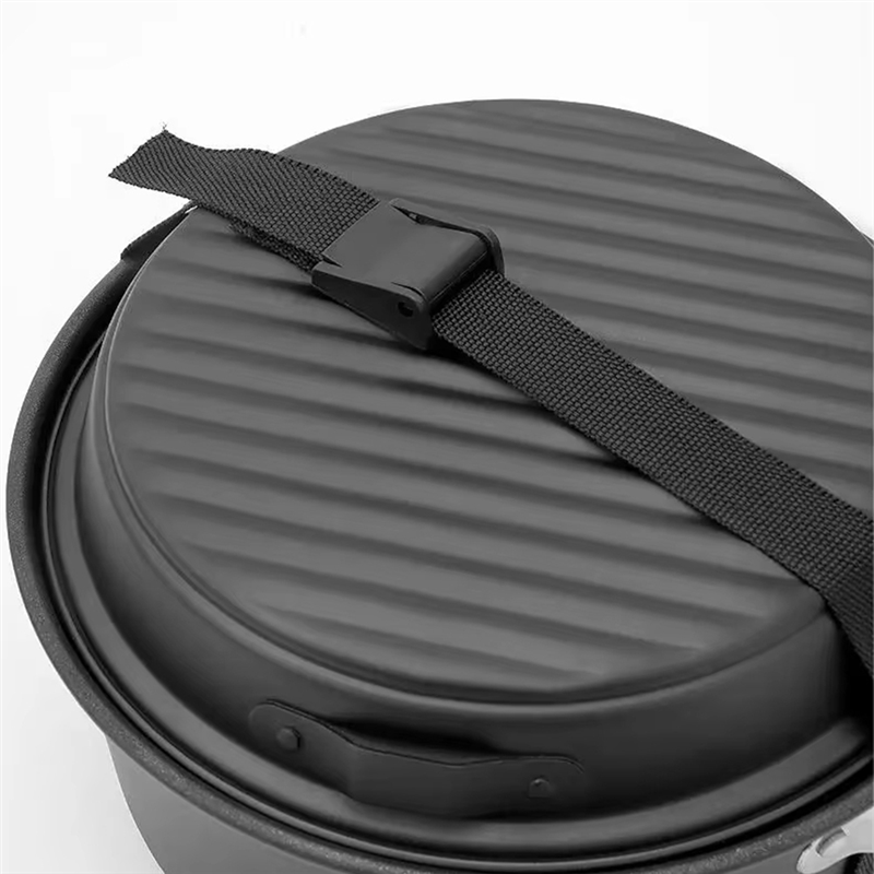 Camping Cooking Set Non Stick - ABJO-5 ชิ้นชุดเครื่องครัวตั้งแคมป์แบบไม่ติดพร้อมกาต้มน้ํา เหมาะสําหรับการทําอาหารกลางแจ้งและการผจญภัยแคมป์ปิ้ง ทําความสะอาดง่าย