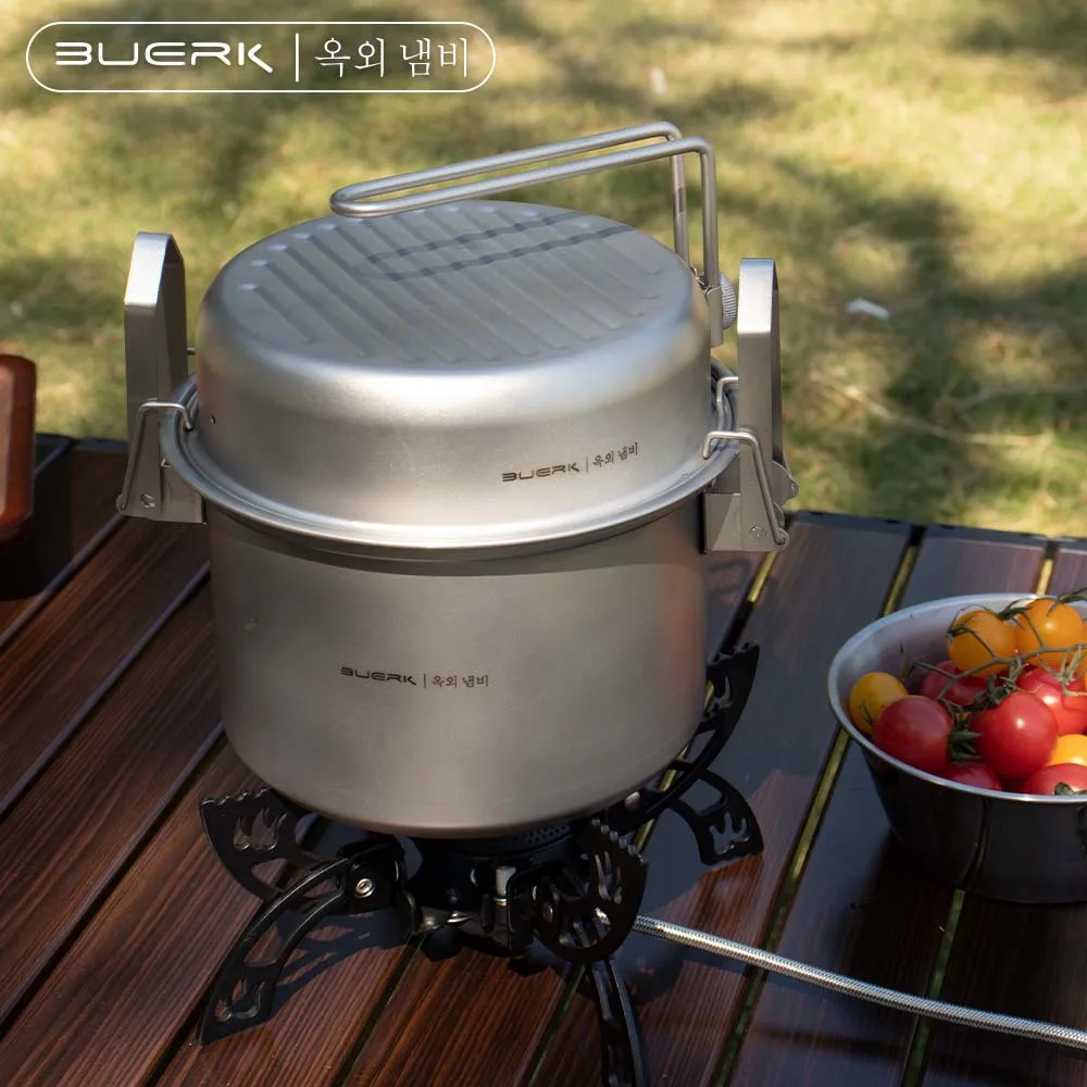 Camping Cooking Multi Tool - Outdoor Camping หม้อนึ่งและทอดอเนกประสงค์, เครื่องมือทําอาหารข้าวตุ๋น, หม้อความดันไมโครสแตนเลส 304