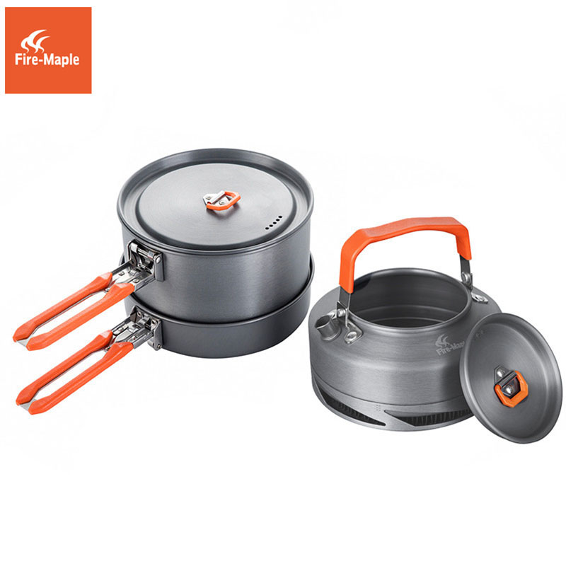 Camping Cooking Unit - Fire Maple Camping เครื่องครัวจาน Camp ชุดทําอาหารเดินป่าแลกเปลี่ยนความร้อนหม้อกาต้มน้ํา