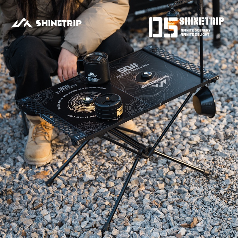 Camping Cooking Table Foldable - ขาตั้งโต๊ะอเนกประสงค์ IGT ShineTrip อลูมิเนียมอัลลอยด์ น้ำหนักเบา พับได้