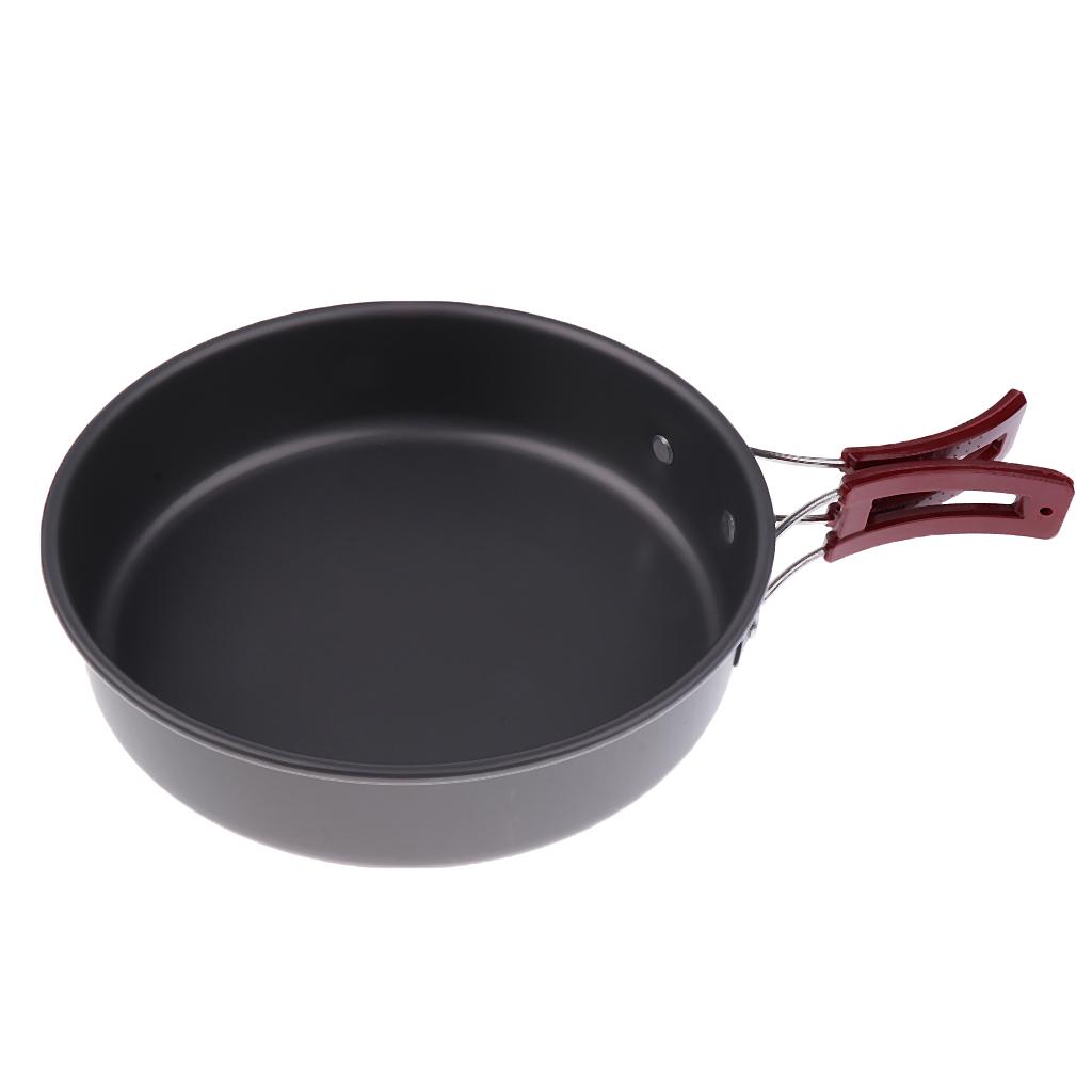 กระทะทอดแบบพกพาแบบไม่ติดกระทะ  - Camping Cooking Pots And Pans บทวิจารณ์และราคา