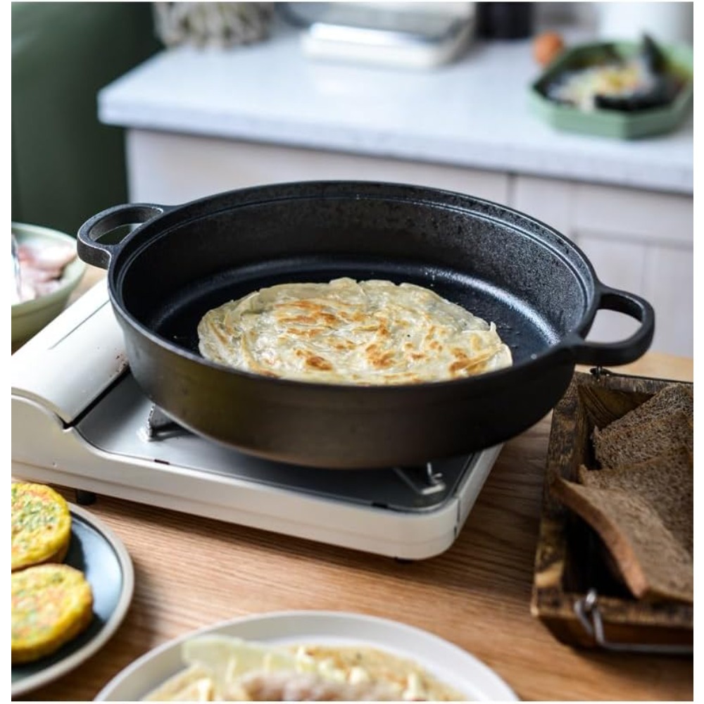 กระทะเหล็กหล่อ 1 ชิ้น พร้อมด้า - Skillet Cast Iron Camp บทวิจารณ์และราคา