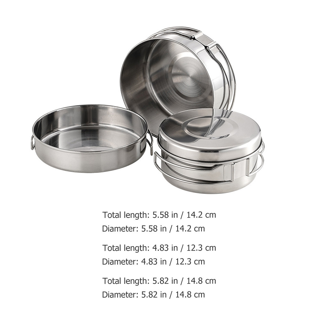 ชุดเครื่องครัวสแตนเลสสำหรับตั้ - Camping Cooking Pots And Pans บทวิจารณ์และราคา