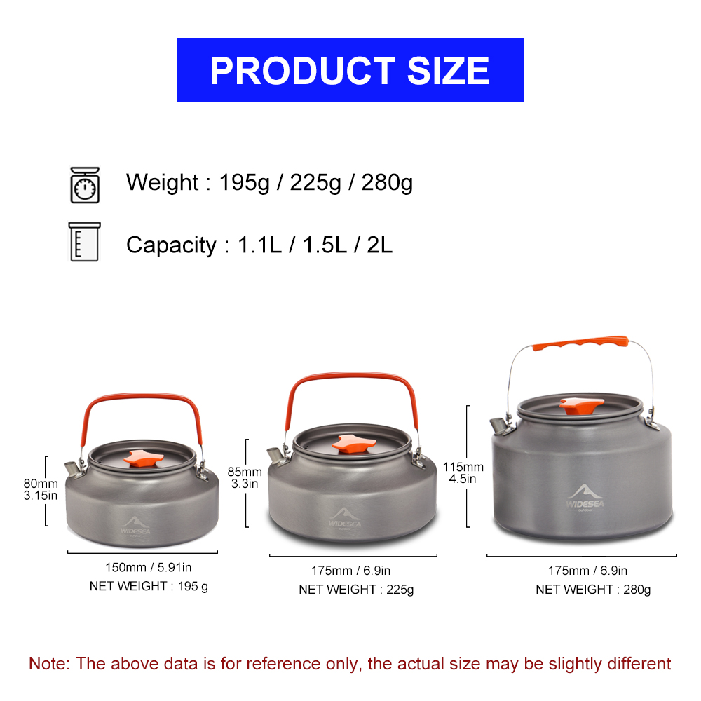 Widesea 1.1L 2L1.5L Camping กา - Camping Cooking Unit บทวิจารณ์และราคา