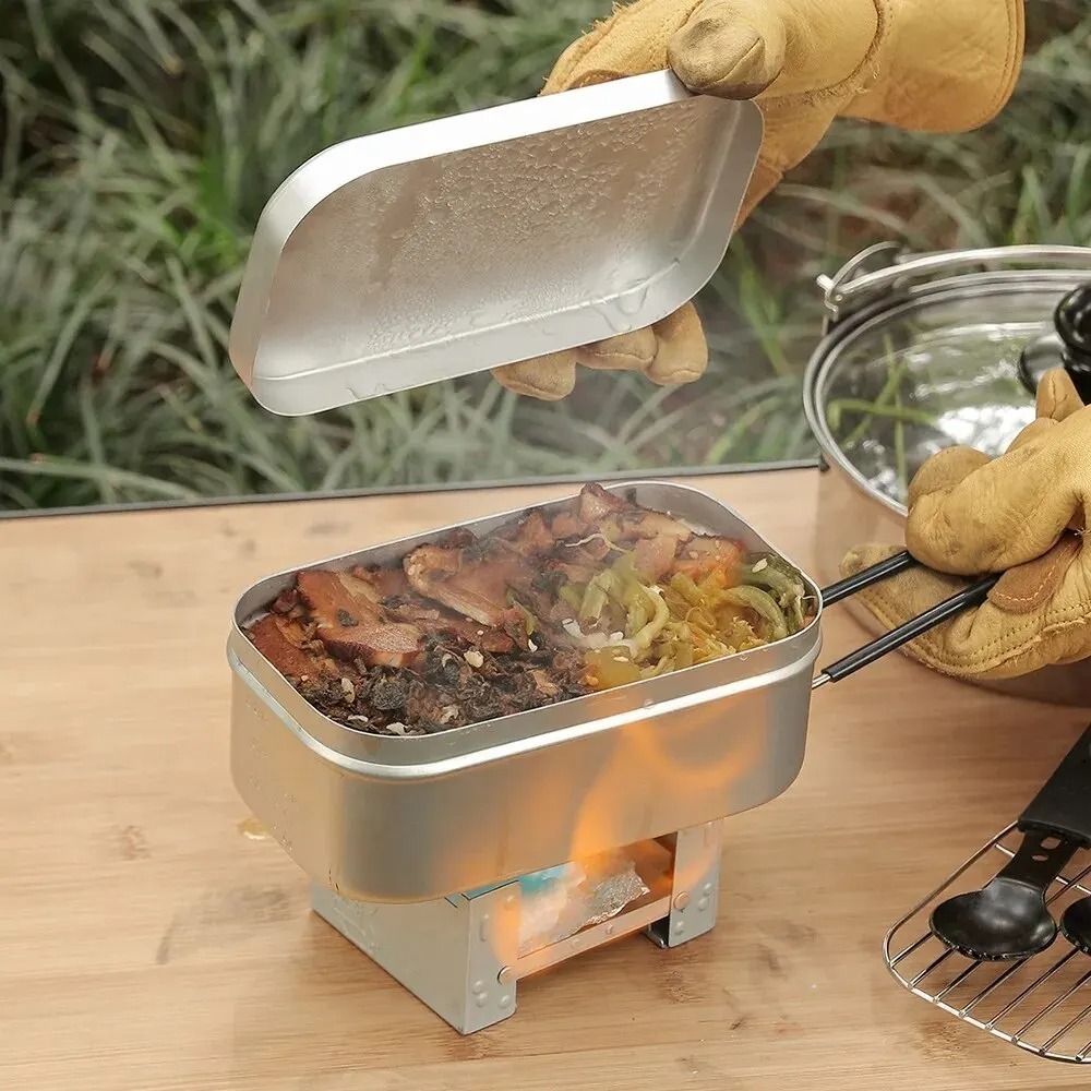 ชุดอุปกรณ์บนโต๊ะอาหารน้ำหนักเบ - Camping Outdoor Cooking Set บทวิจารณ์และราคา