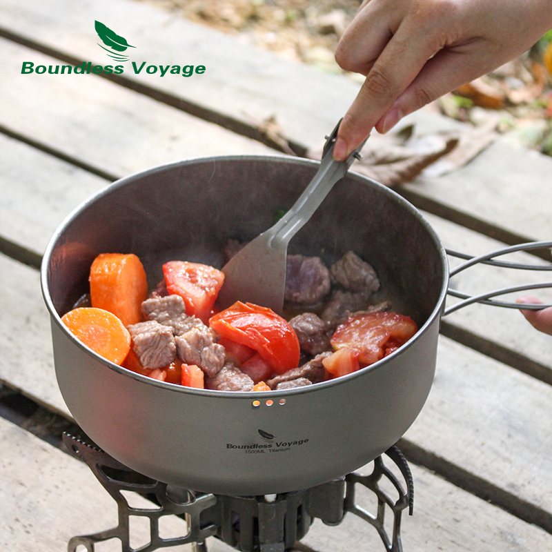 Boundless Voyage ไทเทเนียม Ste - Camping Cooking Rice บทวิจารณ์และราคา