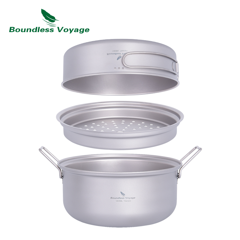 Boundless Voyage ไทเทเนียม Ste - Camping Cooking Rice บทวิจารณ์และราคา