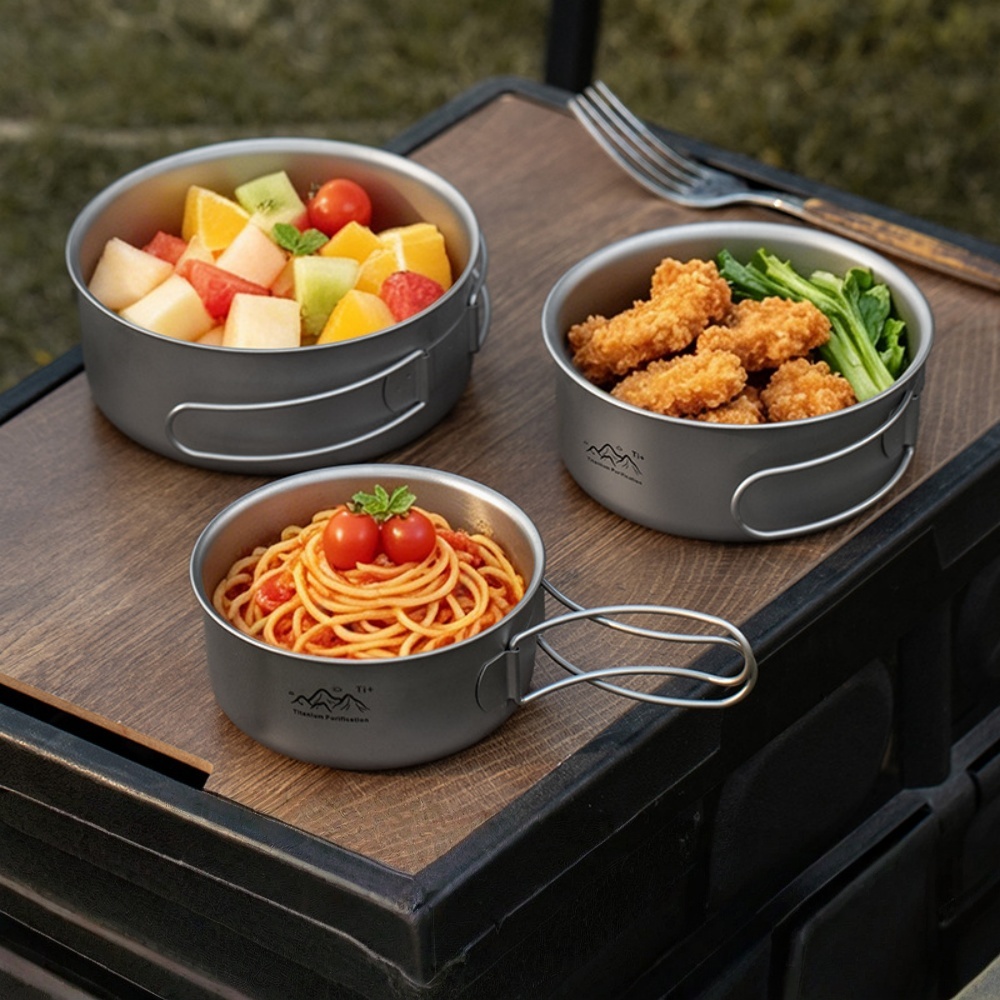 หม้อตั้งแคมป์ไทเทเนียมน้ำหนักเ - Camping Cooking Noodles บทวิจารณ์และราคา