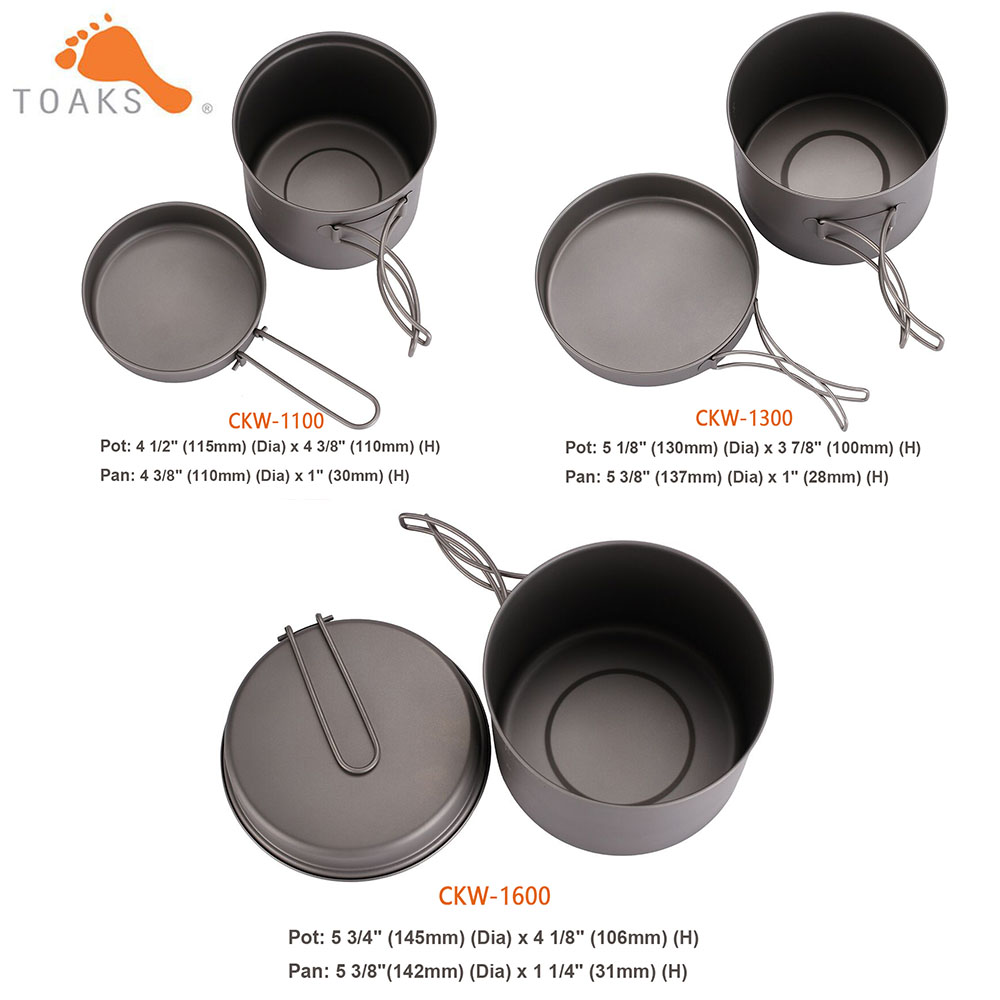 TOAKS ชุดเครื่องครัวไทเทเนียม  - Camping Outdoor Cooking Set บทวิจารณ์และราคา