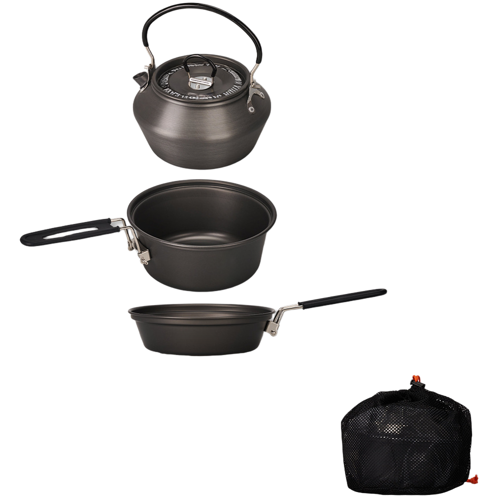 ชุดเครื่องครัวแคมป์ปิ้งอลูมิเน - Camping Cooking Pots And Pans บทวิจารณ์และราคา