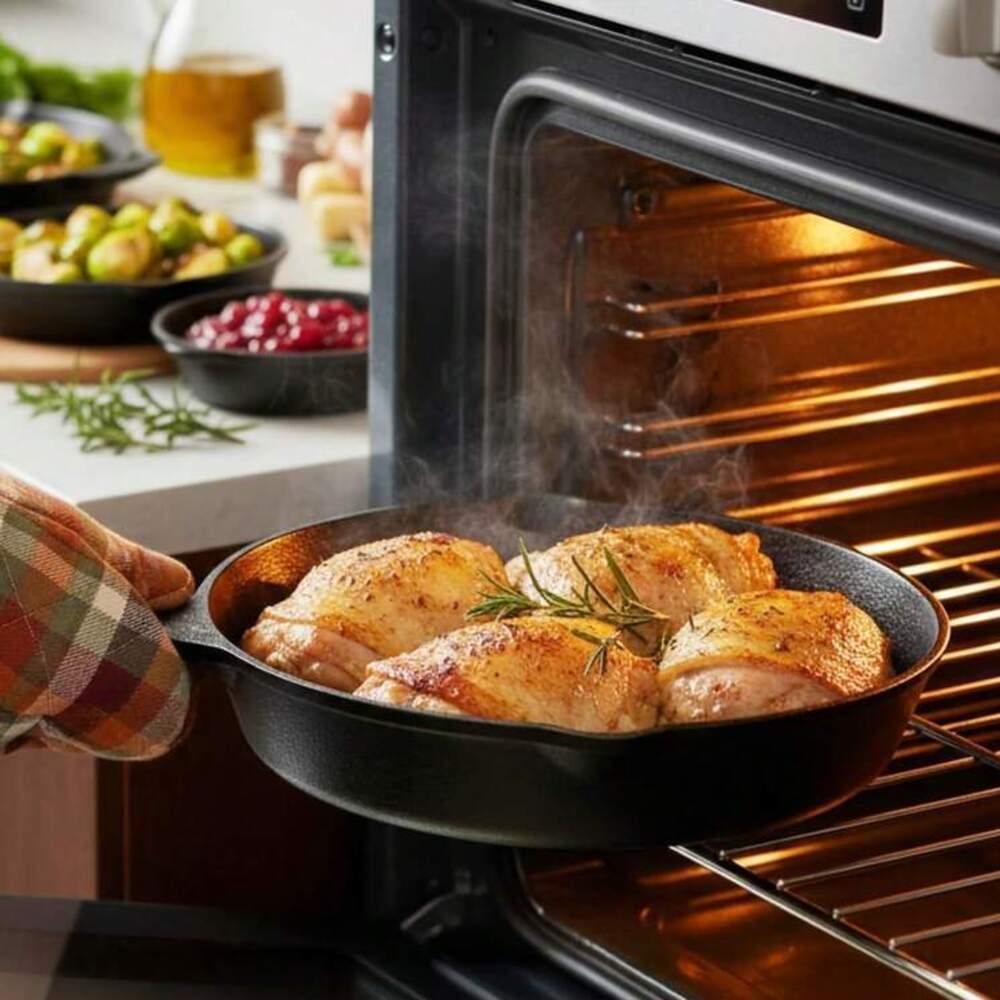 ชุดเครื่องครัวเหล็กหล่อ 4 ชิ้น - Skillet Cast Iron Camp บทวิจารณ์และราคา