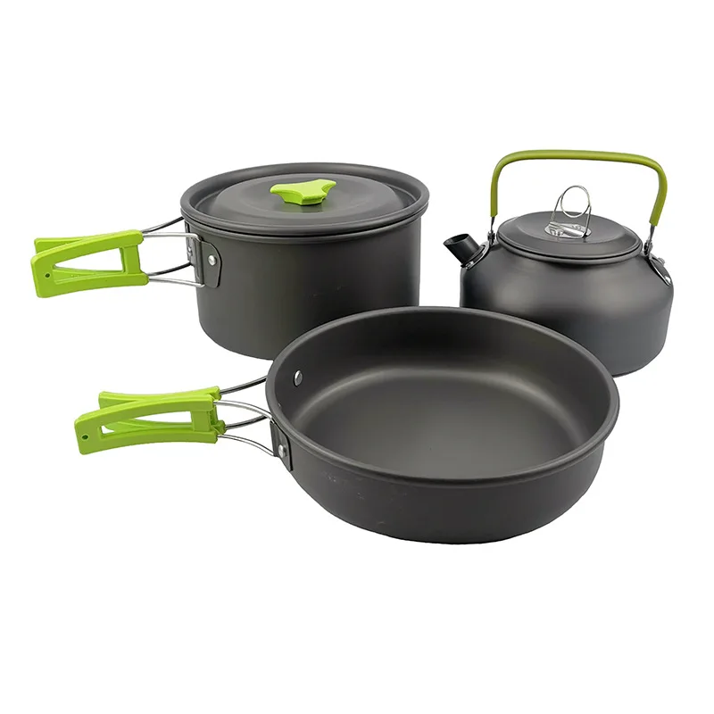กลางแจ้งหม้อกระทะกาต้มน้ําชุดเ - Camping Cooking Pots And Pans บทวิจารณ์และราคา
