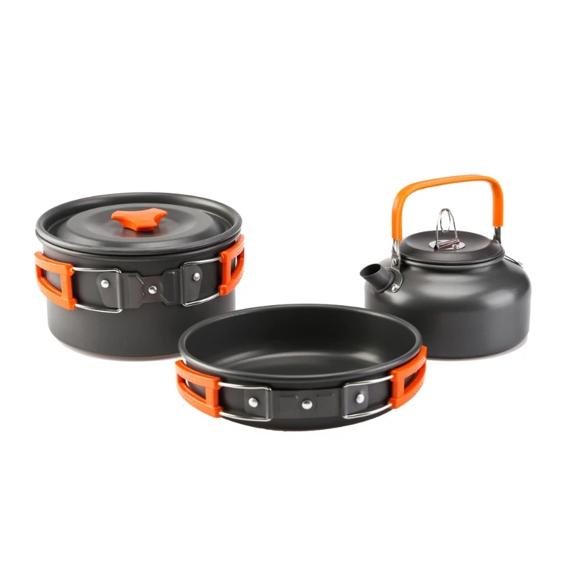 กลางแจ้งหม้อกระทะกาต้มน้ําชุดเ - Camping Cooking Pots And Pans บทวิจารณ์และราคา