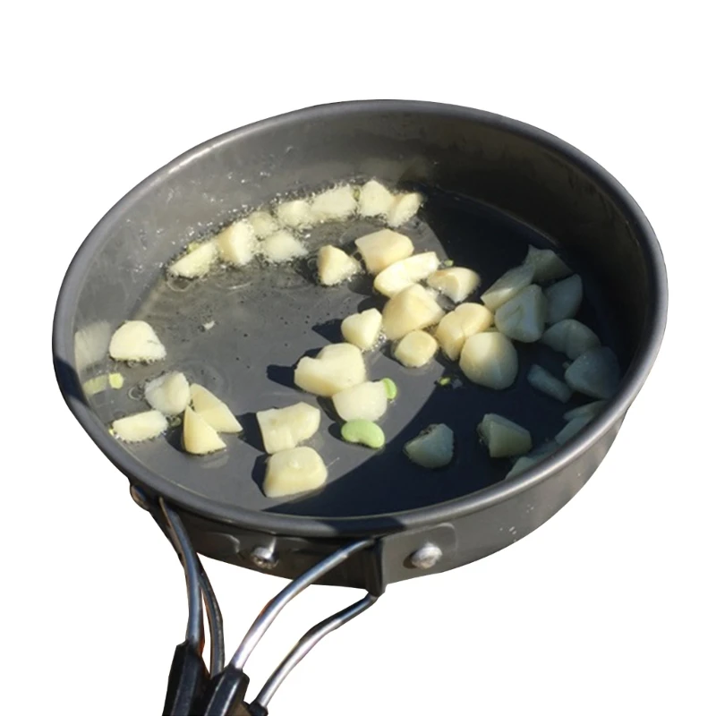 กระทะแบบพกพากระทะนอนสติ๊กแบบกะ - Camping Cooking Set Non Stick บทวิจารณ์และราคา