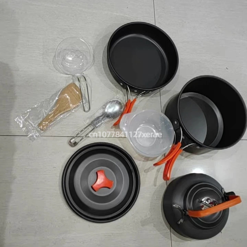 ชุดอุปกรณ์ทำอาหารสำหรับแคมป์ปิ - Camping Cooking Set Non Stick บทวิจารณ์และราคา