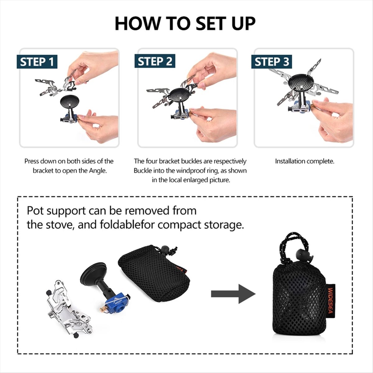 เตาแก๊สปิกนิกกลางแจ้ง ABJV 330 - Camping Cooking Fire บทวิจารณ์และราคา