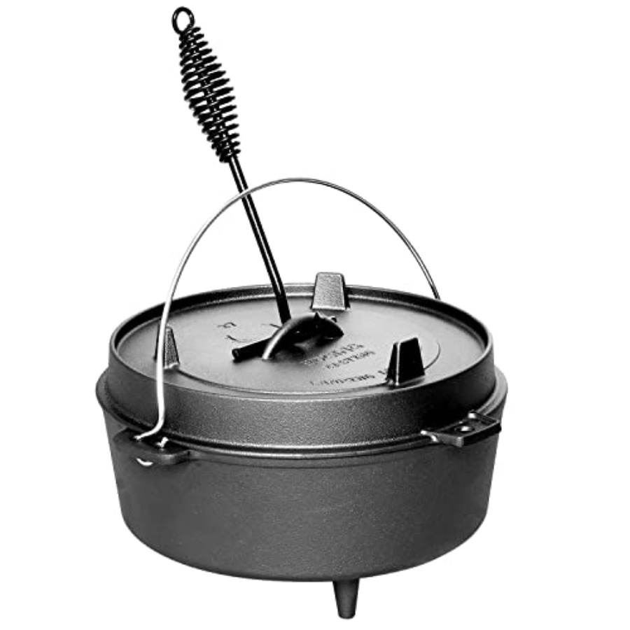 หม้อเหล็กหล่อเคลือบพร้อมฝาปิดแ - Skillet Cast Iron Camp บทวิจารณ์และราคา