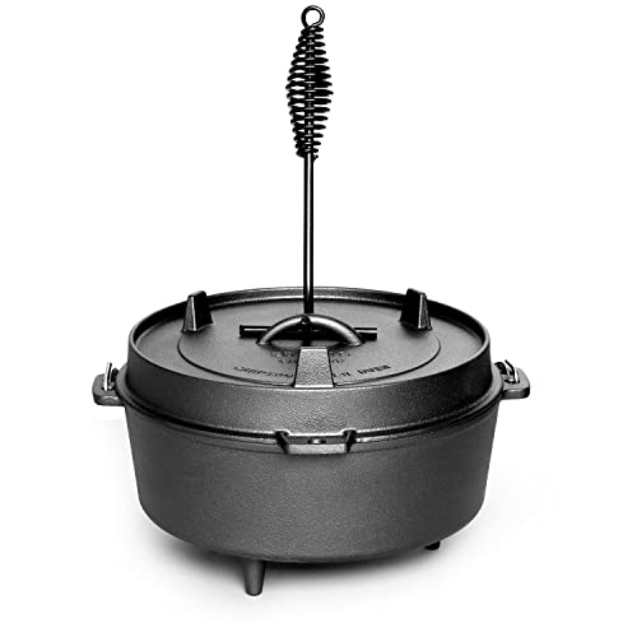 หม้อเหล็กหล่อเคลือบพร้อมฝาปิดแ - Skillet Cast Iron Camp บทวิจารณ์และราคา