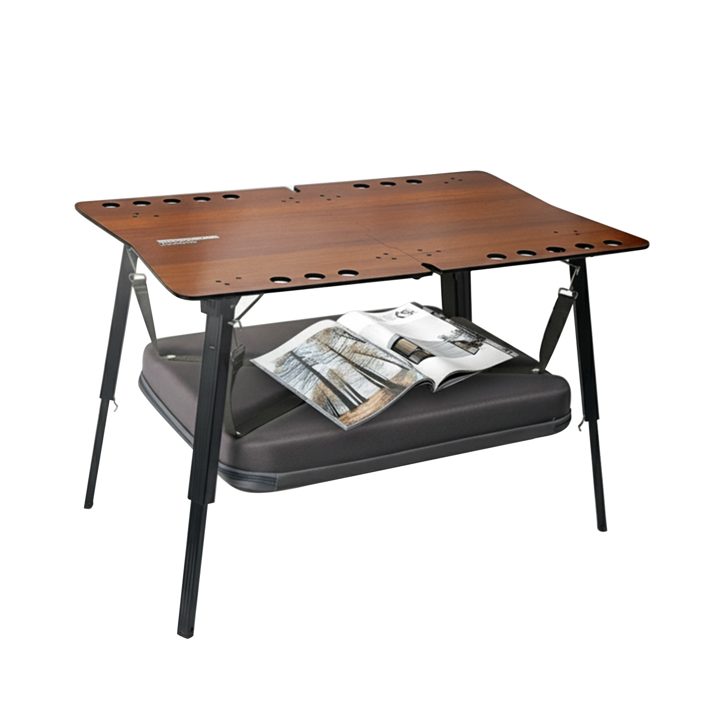 โต๊ะสี่เหลี่ยมพับไม้เป็นมิตรกั - Camping Cooking Table บทวิจารณ์และราคา