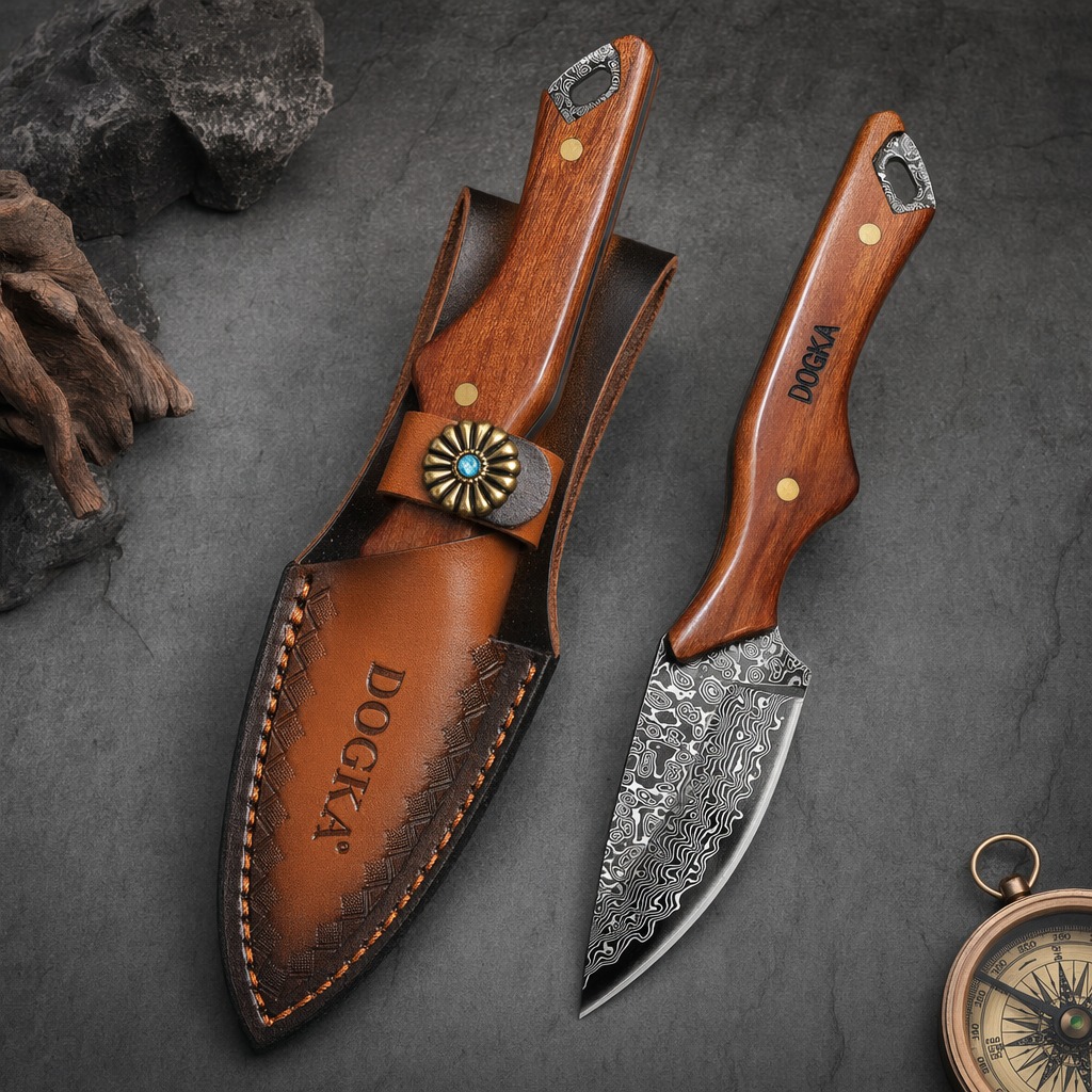 มีดครัวเหล็กดามัสกัส ด้ามไม้เน - Camping Cooking Multi Tool บทวิจารณ์และราคา