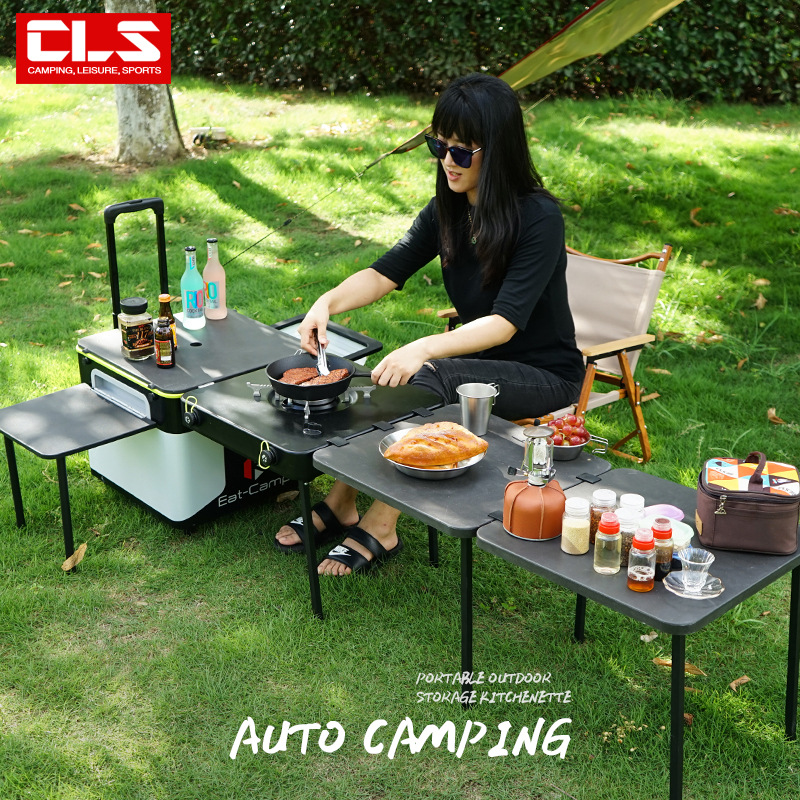 โต๊ะครัวพกพาสำหรับตั้งแคมป์แบบ - Camping Cooking Table บทวิจารณ์และราคา
