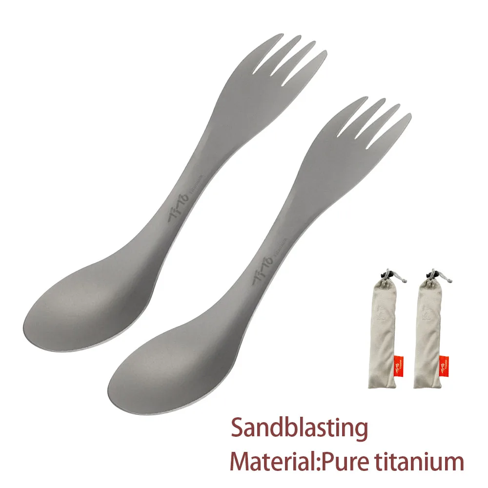 ไทเทเนียม Spork 2-in-1 ช้อน Ul - Camping Outdoor Cooking Set บทวิจารณ์และราคา