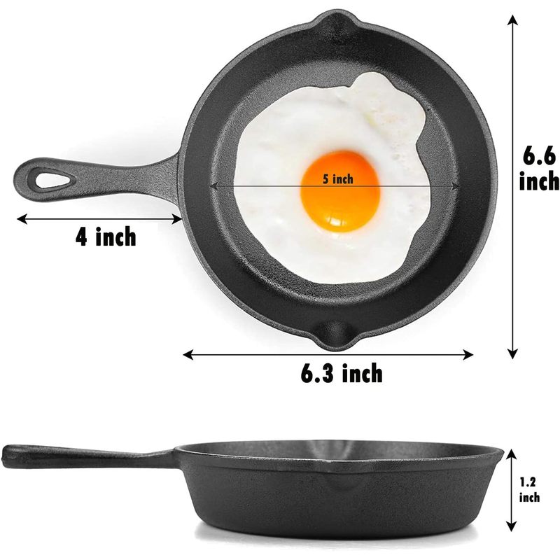 กระทะเหล็กหล่อขนาด 6 นิ้ว, กระ - Skillet Cast Iron Camp บทวิจารณ์และราคา