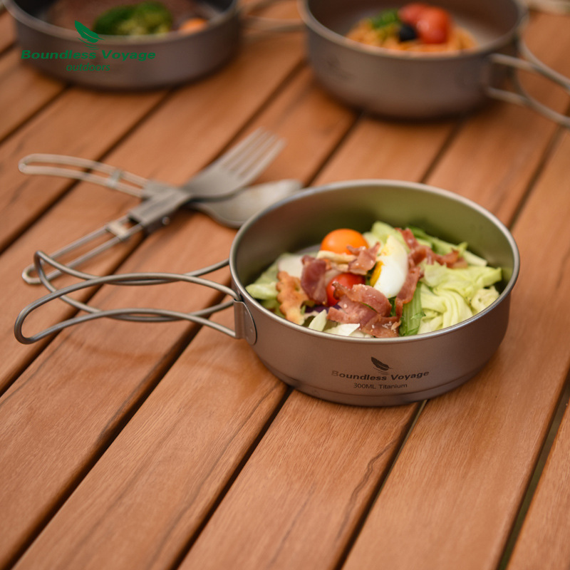 ชุดหม้อด้ามจับพับได้ไทเทเนียมบ - Camping Cooking Pots And Pans บทวิจารณ์และราคา