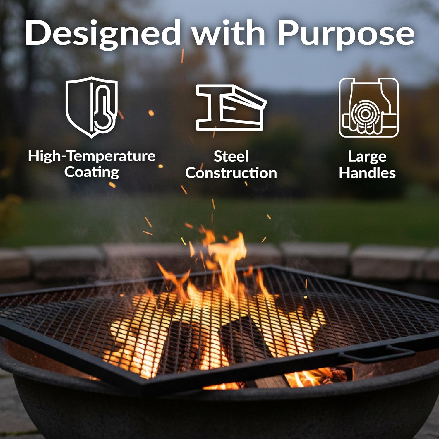 ตะแกรงย่างเหล็กสำหรับเตาไฟกลาง - Camping Cooking Fire บทวิจารณ์และราคา