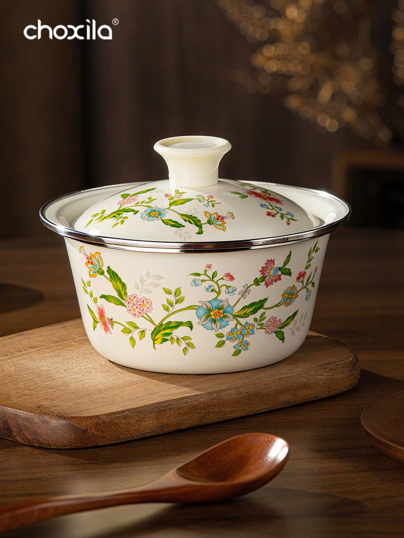 ชามข้าวลายเคลือบพร้อมฝาปิด 1 ช - Camping Cooking Noodles บทวิจารณ์และราคา