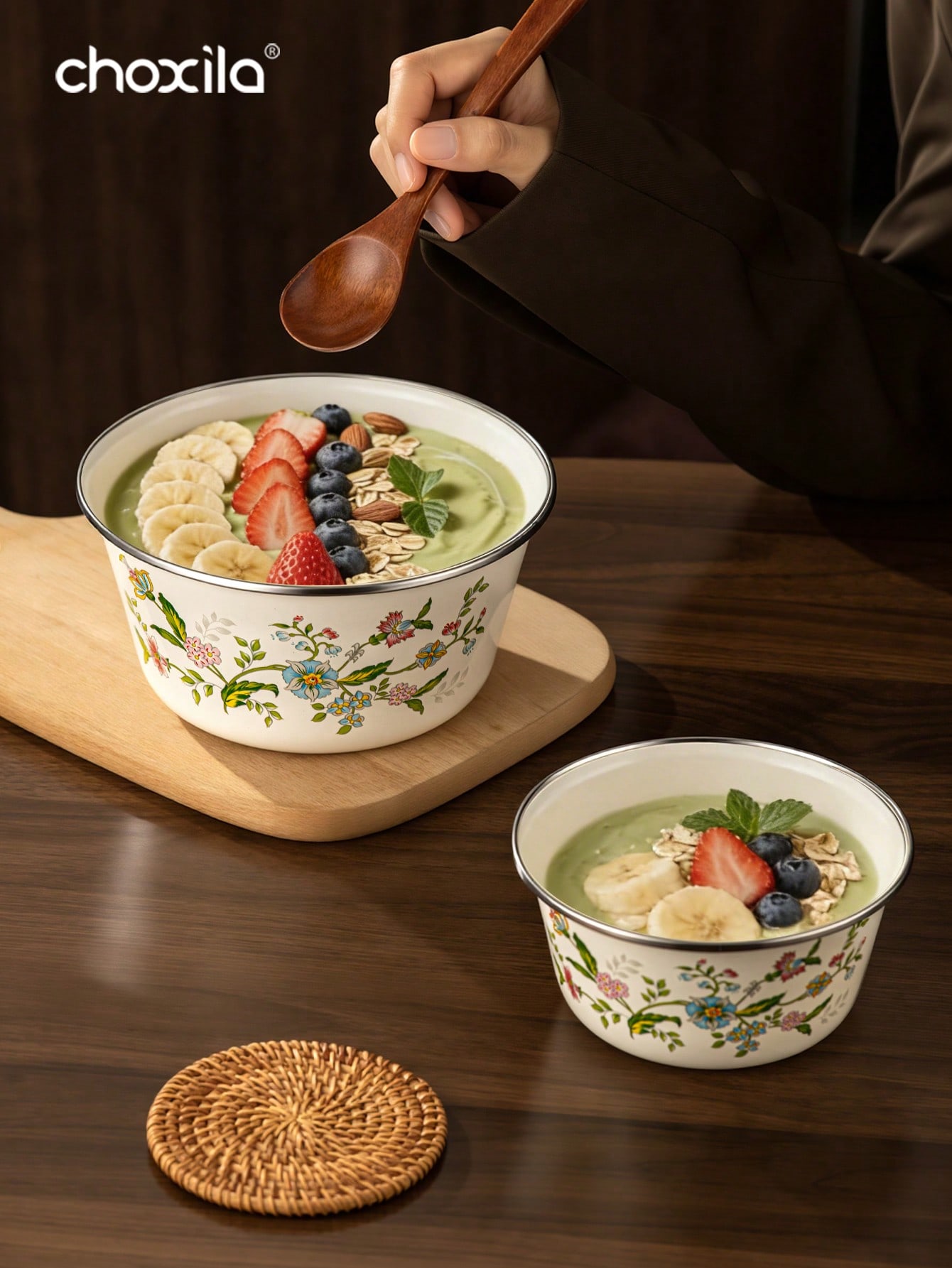 ชามข้าวลายเคลือบพร้อมฝาปิด 1 ช - Camping Cooking Noodles บทวิจารณ์และราคา