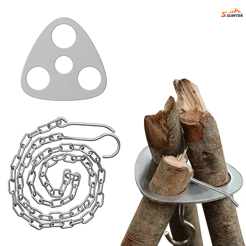สแตนเลสแบบพกพา Camping ขาตั้งก - Camping Cooking Multi Tool บทวิจารณ์และราคา