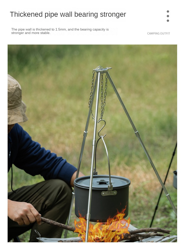 โครงเหล็กสามขาสำหรับตั้งแคมป์บ - Camping Cooking Multi Tool บทวิจารณ์และราคา