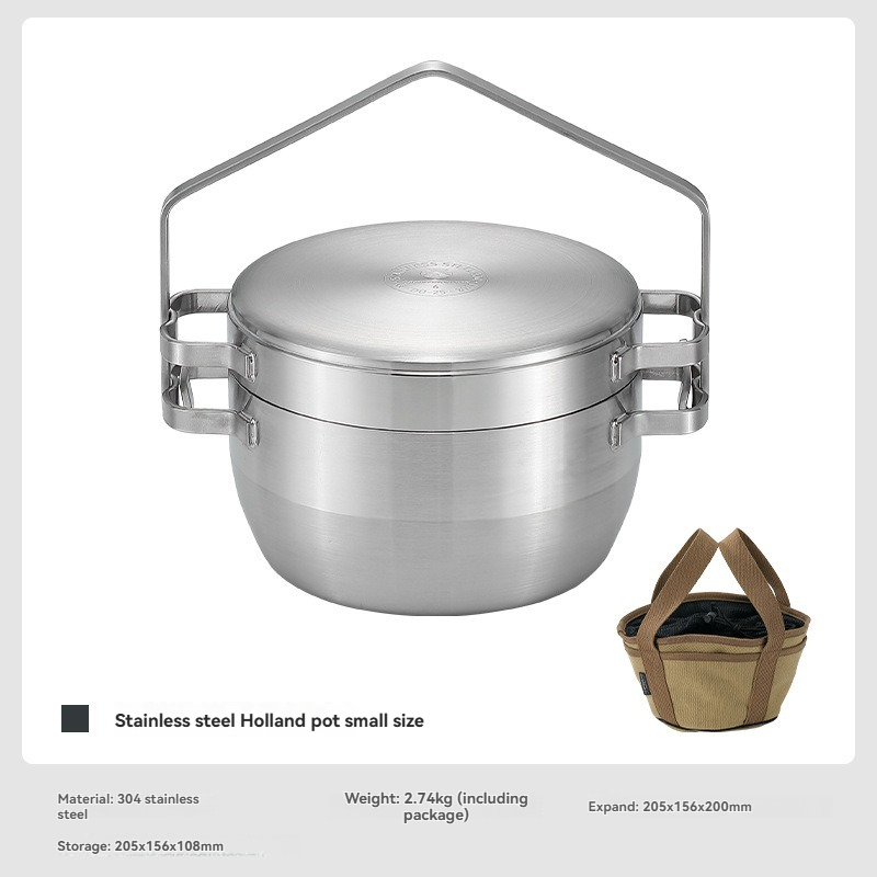 DO-25 หม้อแขวนสแตนเลสหนาพิเศษส - Camping Cooking Pots And Pans บทวิจารณ์และราคา