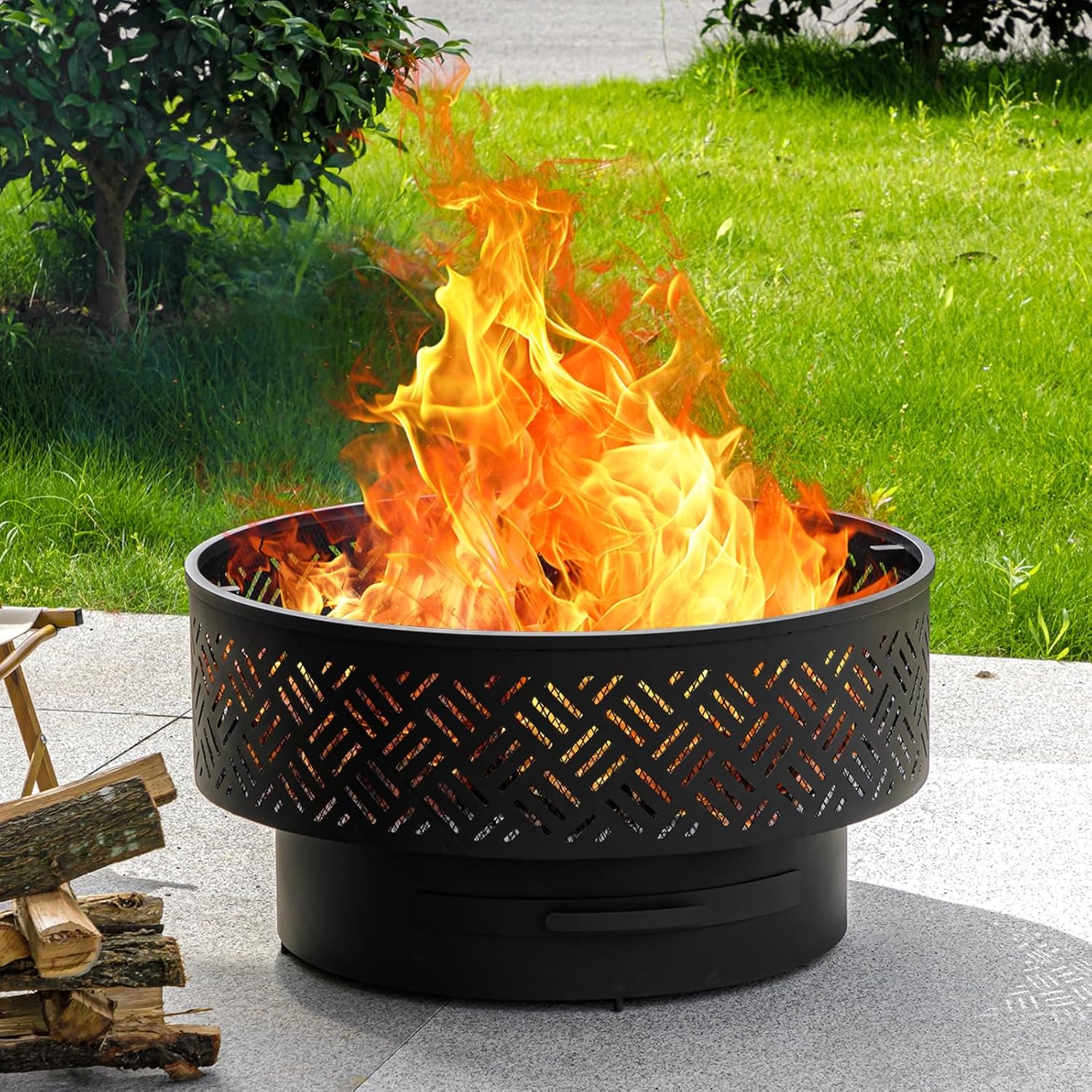 โต๊ะเตาไฟทรงกลมขนาด 32 นิ้ว ทำ - Camping Cooking Table บทวิจารณ์และราคา