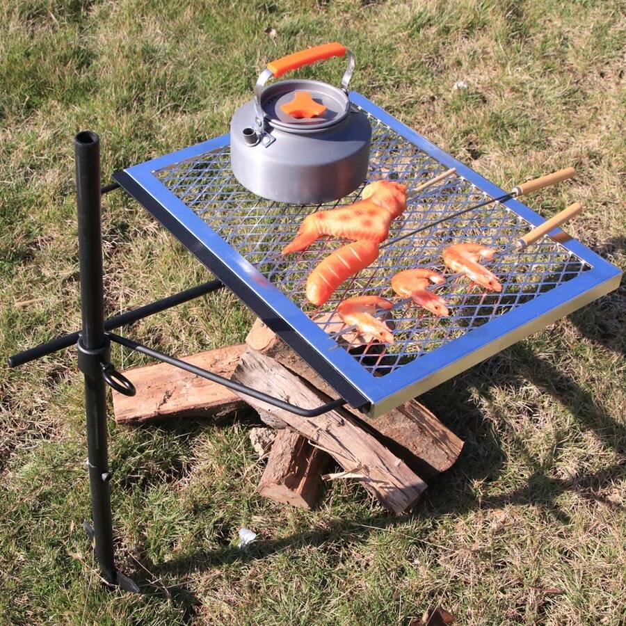 360 °   เตาย่างหมุนปรับระดับได - Camping Cooking Fire บทวิจารณ์และราคา