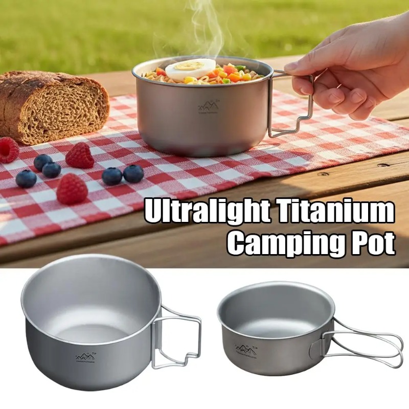หม้อตั้งแคมป์ไทเทเนียมน้ำหนักเ - Camping Cooking Noodles บทวิจารณ์และราคา
