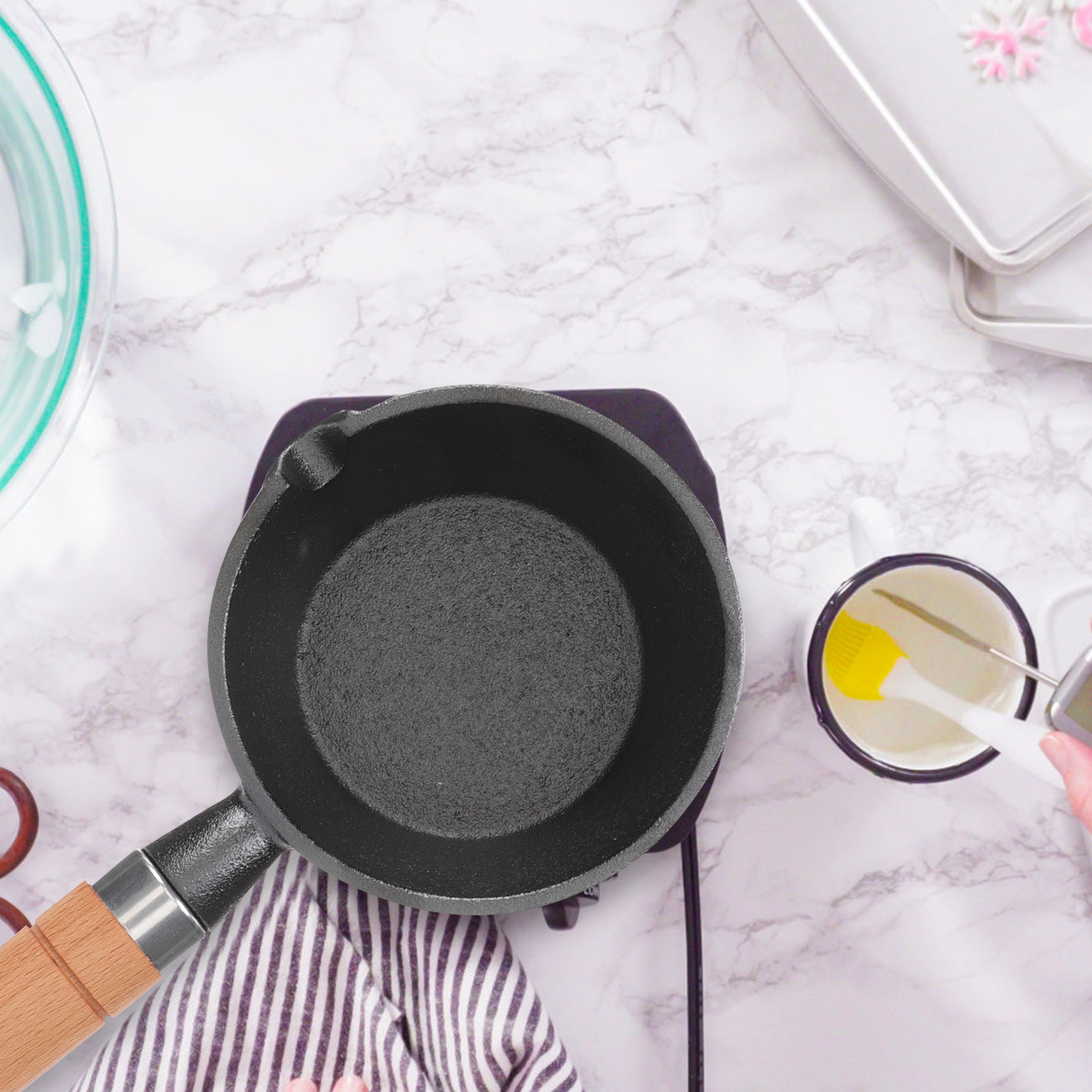 กระทะเหล็กหล่อขนาดเล็ก กระทะทอ - Skillet Cast Iron Camp บทวิจารณ์และราคา