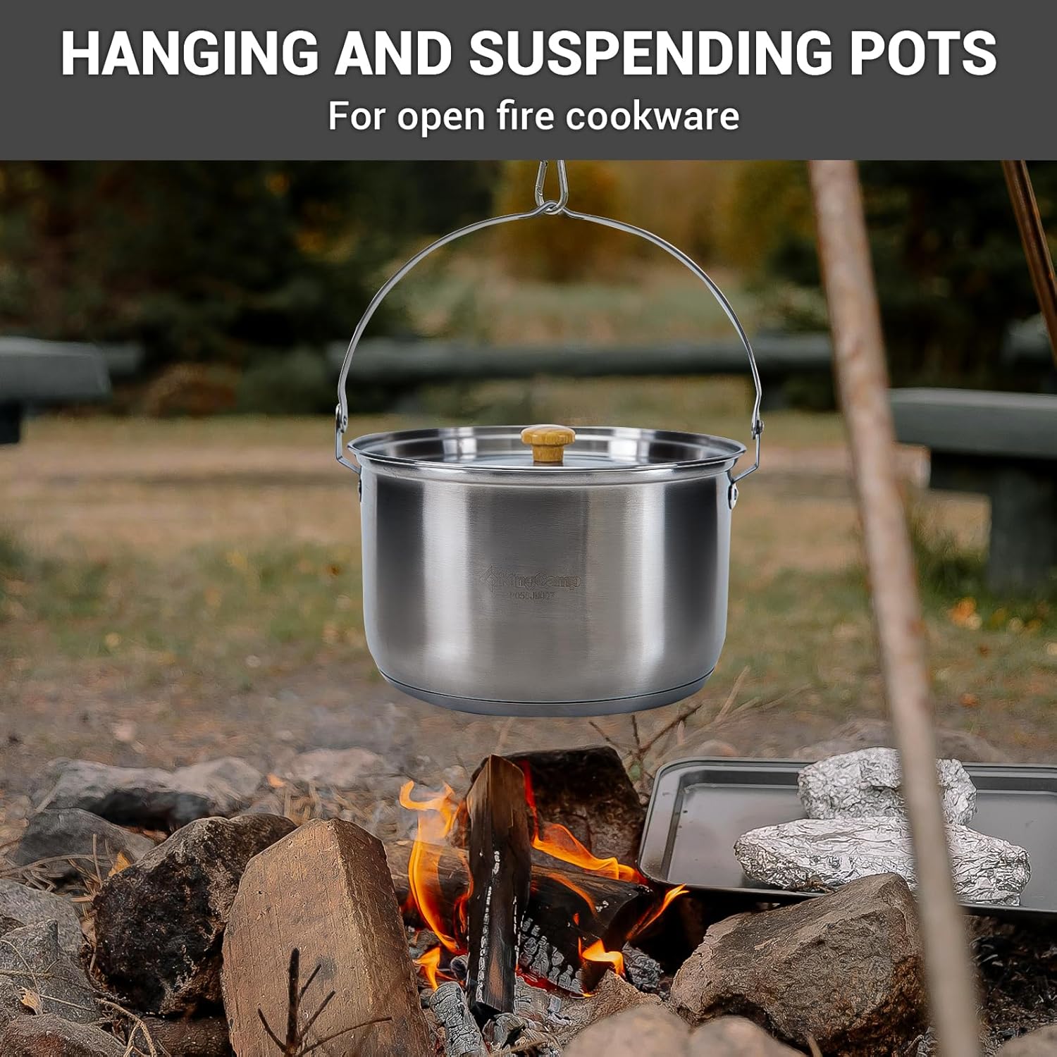 ชุดเครื่องครัวแคมป์ปิ้งสแตนเลส - Camping Cooking Pots And Pans บทวิจารณ์และราคา