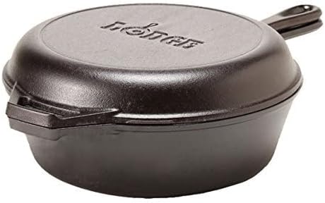 หม้อเหล็กหล่ออเนกประสงค์ 2-in- - Skillet Cast Iron Camp บทวิจารณ์และราคา