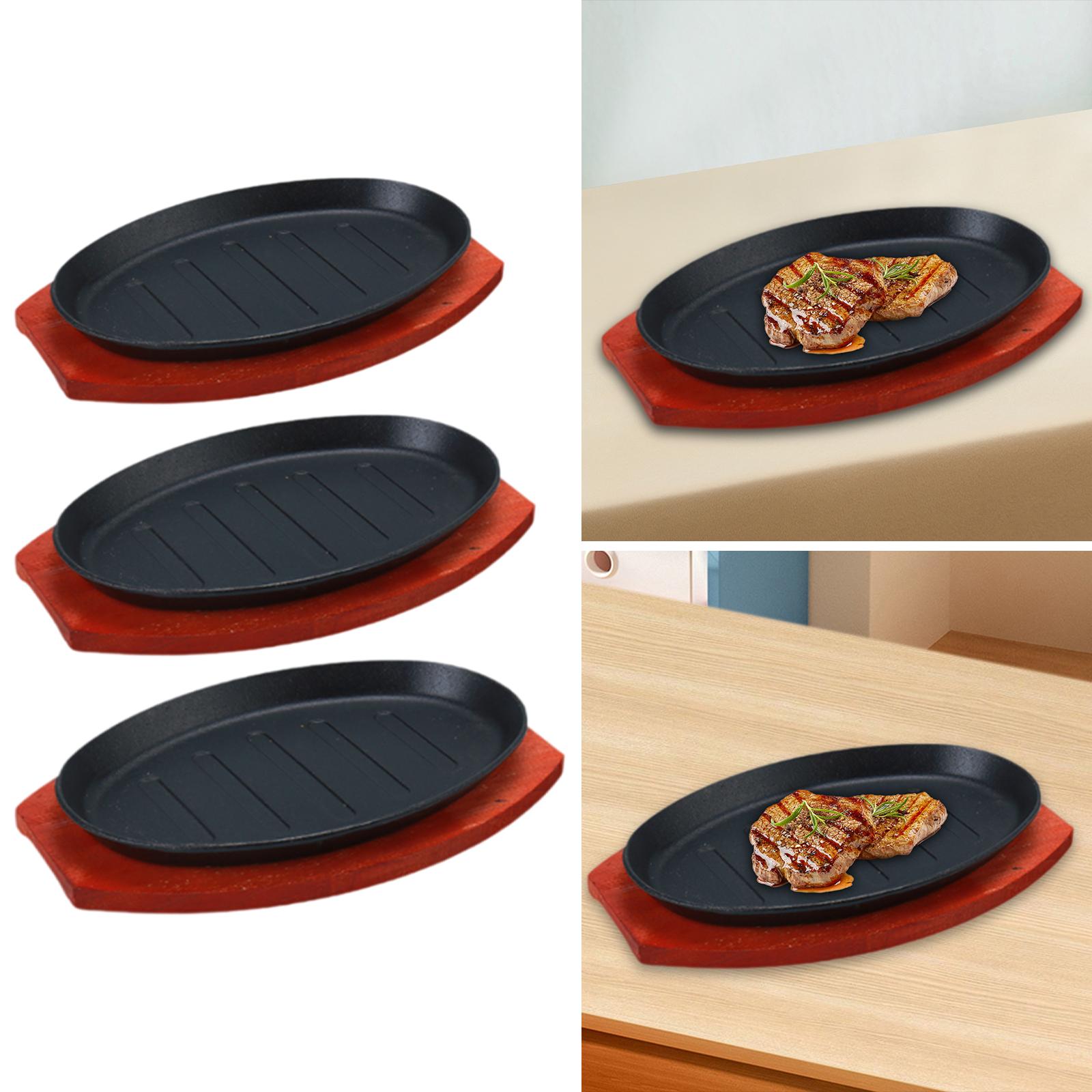 เหล็กหล่อแผ่นสเต็ก Griddle แผ่ - Skillet Cast Iron Camp บทวิจารณ์และราคา