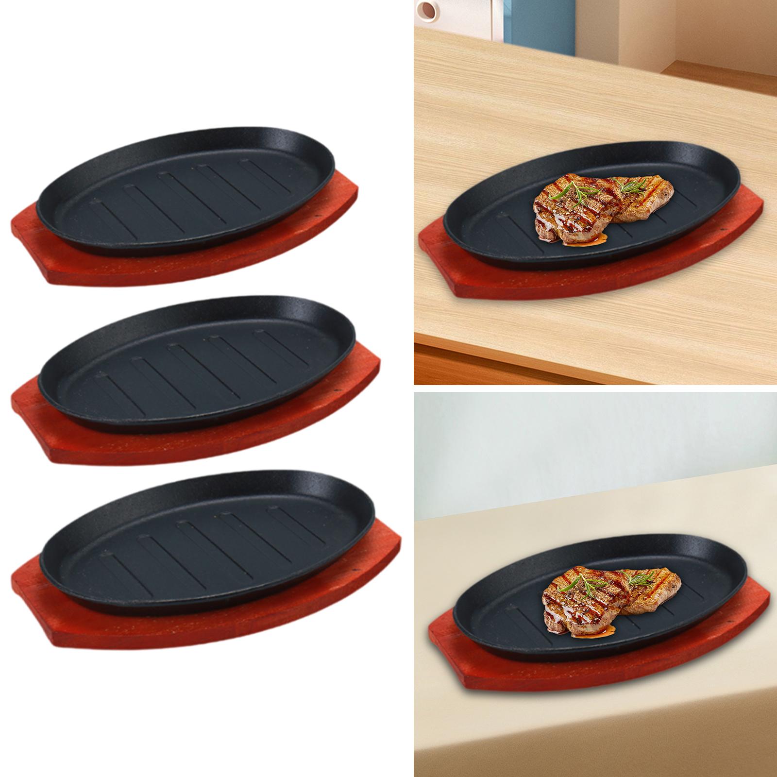เหล็กหล่อแผ่นสเต็ก Griddle แผ่ - Skillet Cast Iron Camp บทวิจารณ์และราคา
