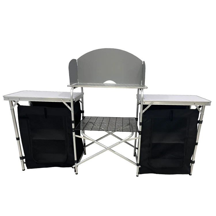โต๊ะครัวพับได้อลูมิเนียมแบบพกพ - Camping Cooking Table บทวิจารณ์และราคา