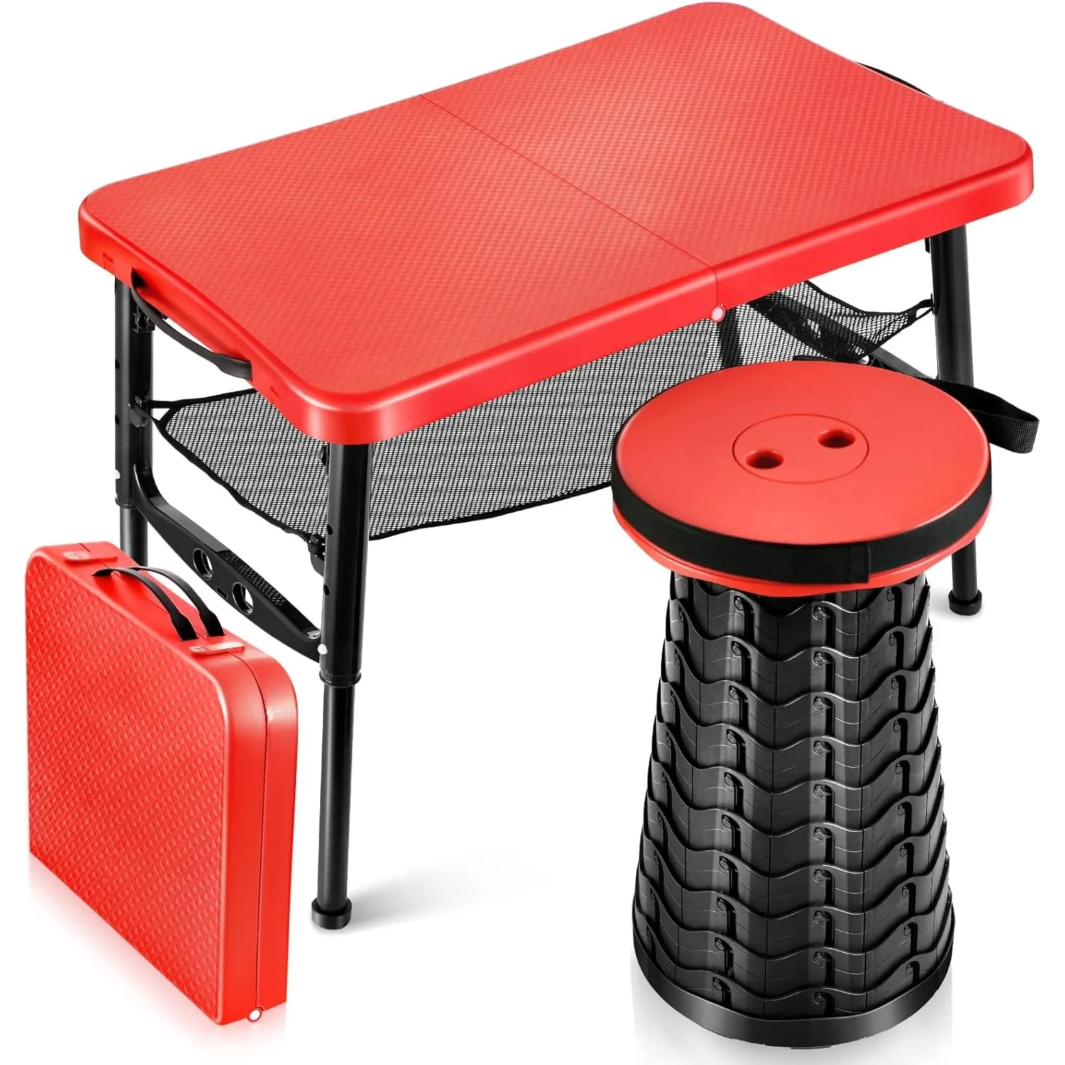 ชุดโต๊ะและสตูลพับแบบพับเก็บได้ - Camping Cooking Table Foldable บทวิจารณ์และราคา